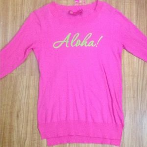 Pink Aloha Pineapple Sweater